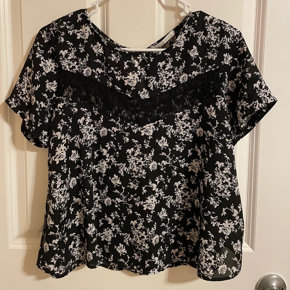 Black, white, and a bit of lace shirt